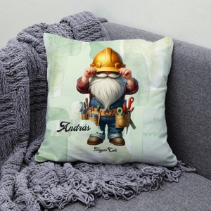 Névvel kérhető - Építész Ezermester manó mintás párna - otthon & életmód - lakástextil - párna & párnahuzat - díszpárna (belsővel együtt) - Meska.hu