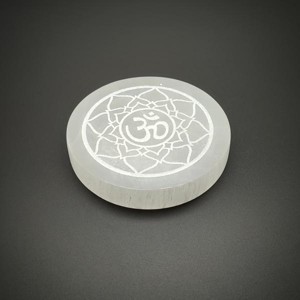 Szelenit korong om mandala kör 8-9cm, Kellékek & szerszámok, Ásvány alapanyag, Szelenit korong, , MESKA