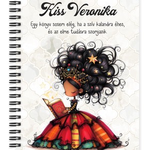 Személyre szabható - Szépséges könyv hercegnő mintás A6-os füzet, Otthon & Életmód, Papír, írószer, Jegyzetfüzet & Napló, , MESKA