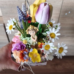 Anyák napi díszecske , Otthon & Életmód, Virágdekoráció, Virágdíszek, Asztali virágdísz, Mindenmás, MESKA