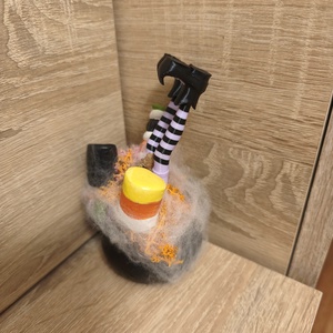Palackba zárt szellemes mini boszi üst  - otthon & életmód - dekoráció - halloween - halloweeni asztaldísz - Meska.hu