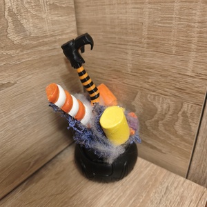Varázsgömbös mini boszi üst - otthon & életmód - dekoráció - halloween - halloweeni asztaldísz - Meska.hu