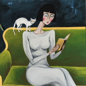 Csendes fejezet - művészet - festmény - akril - Meska.hu