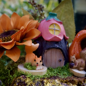 Őszi Fairy Garden - otthon & életmód - dekoráció - asztal és polc dekoráció - asztaldísz - Meska.hu