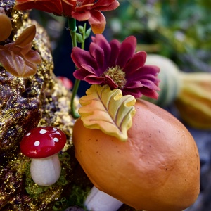 Őszi Fairy Garden - otthon & életmód - dekoráció - asztal és polc dekoráció - asztaldísz - Meska.hu