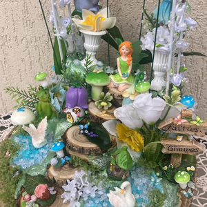 Tavaszi Fairy Garden - otthon & életmód - dekoráció - asztal és polc dekoráció - asztaldísz - Meska.hu