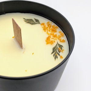 Fahéjas narancs illatú szójagyertya fa kanóccal - otthon & életmód - gyertya, illat, aroma - gyertya - Meska.hu