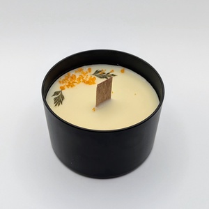 Fahéjas narancs illatú szójagyertya fa kanóccal - otthon & életmód - gyertya, illat, aroma - gyertya - Meska.hu