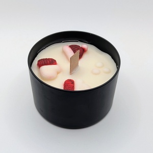 Almáspite illatú szójagyertya fa kanóccal - otthon & életmód - gyertya, illat, aroma - gyertya - Meska.hu