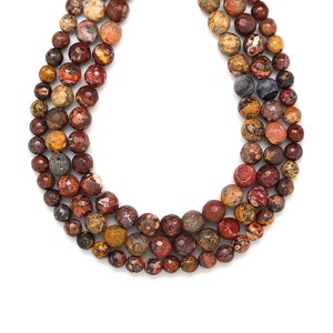 Jáspis leopárd fazettált golyó 10mm  ékszerkészítő alapanyag (füzér), Kellékek & szerszámok, Ásvány alapanyag, Ásványfüzér, , MESKA