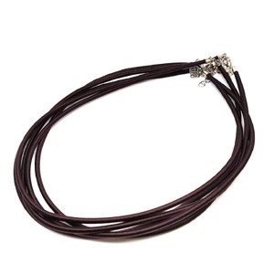 Barna anyag zsinór nyaklánc 45 cm, Ékszer, Nyaklánc, , MESKA