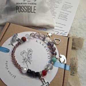 Jézus élete - keresztény történet karkötő-barna-107, Ékszer, Karkötő, Bogyós karkötő, , MESKA