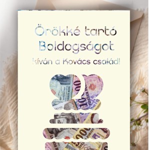 Nászajándék pénzátadó képkeret esküvőre, Esküvő, Emlék & Ajándék, Nászajándék, , MESKA