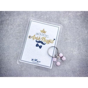 Boldog Apák Napját kulcstartó rózsakvarccal, Táska & Tok, Kulcstartó & Táskadísz, Kulcstartó, , MESKA