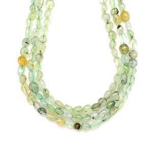 Prehnit pebble AB 7-8mm ékszerkészítő alapanyag (füzér), Kellékek & szerszámok, Ásvány alapanyag, Ásványfüzér, , MESKA