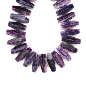 Fluorit lila fazettált darabok 10x20-30mm  ékszerkészítő alapanyag (füzér), Kellékek & szerszámok, Ásvány alapanyag, Ásványfüzér, , MESKA