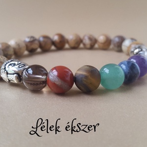 Csakrás ásványkarkötő Buddha ékszerköztesselAjándék, Karácsony, Szülinap, Csak úgy, Ékszer, Karkötő, Ásványkarkötő, Ékszerkészítés, MESKA