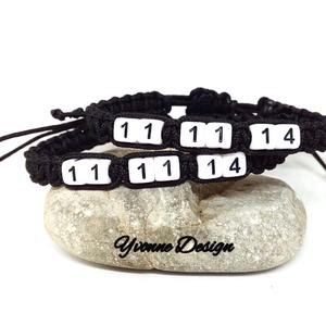 Dátummal számmal ellátott közös páros karkötő szerelmeseknek -  - Meska.hu