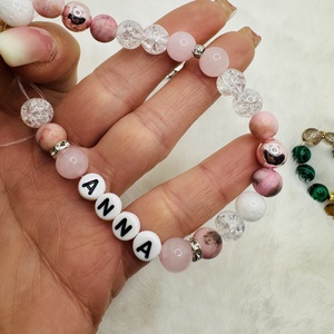 Pasztell angyalka kristálykarkötő - ékszer - karkötő - ásványkarkötő - Meska.hu