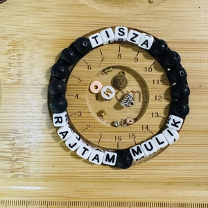 Tisza lávakő ásványkarkötő - ékszer - ékszerszett - Meska.hu