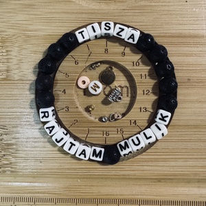 Tisza lávakő ásványkarkötő - ékszer - ékszerszett - Meska.hu