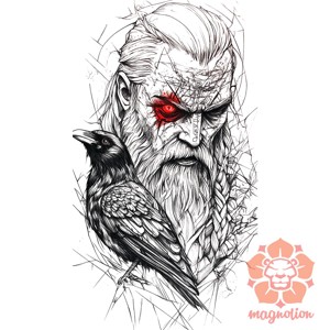 Odin tetoválás v4 - ruha & divat - férfi ruha - férfi pulóver - Meska.hu