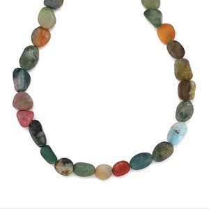 Achát indiai matt pebble 6-10mm  ékszerkészítő alapanyag (füzér), Kellékek & szerszámok, Ásvány alapanyag, Ásványfüzér, , MESKA