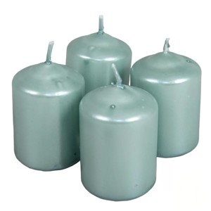 Metál adventi gyertya szett 40x60mm - jégkék szett - kellékek & szerszámok - dekorációs kellékek - dekorációs gyertya - Meska.hu