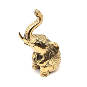 Réz figura Elefánt ülő arany 8x5cm, Otthon & Életmód, Dekoráció, Spiritualitás, , MESKA