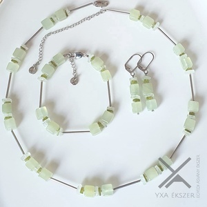 Jade, holdkő, peridot szett  Stx - ékszer - ékszerszett - Meska.hu