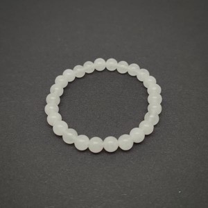 Jáde fehér golyó gyerek karkötő 6mm, Ékszer, Karkötő, Ásványkarkötő, , MESKA