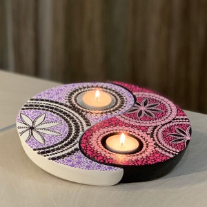 Jin Jang mécsestartó - otthon & életmód - gyertya, illat, aroma - mécses és mécsestartó - Meska.hu
