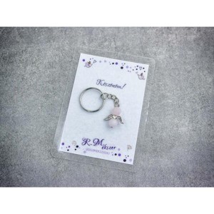 Köszönöm kulcstartó rózsakvarccal - táska & tok - kulcstartó & táskadísz - kulcstartó - Meska.hu