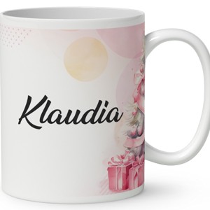 Kérd a neveddel - Pink Cuki őzike mintás bögre - otthon & életmód - konyhafelszerelés, tálalás - tálalás - bögre & csésze - Meska.hu