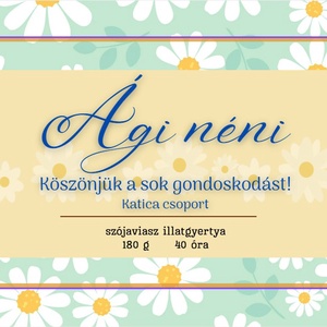 Egyedi, óvónéni, dajka néni tégelyes gyertya ajándék - otthon & életmód - gyertya, illat, aroma - gyertya - Meska.hu