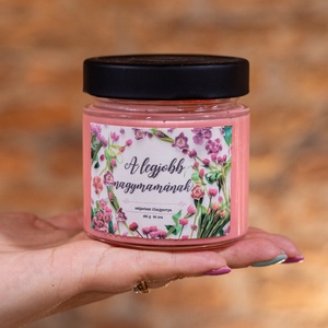 Anyák napi illatgyertya ajándék, nagymamának - otthon & életmód - gyertya, illat, aroma - gyertya - Meska.hu