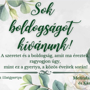 Egyedi nászajándék illatgyertya - otthon & életmód - gyertya, illat, aroma - gyertya - Meska.hu
