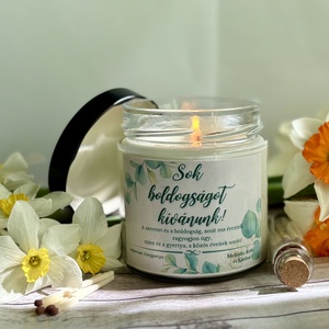 Egyedi nászajándék illatgyertya - otthon & életmód - gyertya, illat, aroma - gyertya - Meska.hu