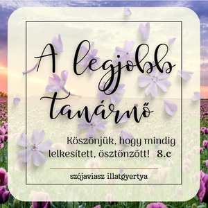 Egyedi, Legjobb tanítónéni, tanárnő, óvónéni, dajkanéni tégelyes gyertya ajándék - otthon & életmód - gyertya, illat, aroma - gyertya - Meska.hu