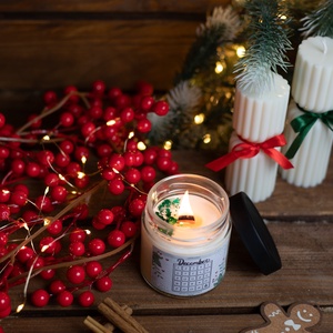 Adventi kalendárium üveges illatgyertya - karácsony - karácsonyi lakásdekoráció - karácsonyi illatgyertya, mécses - Meska.hu