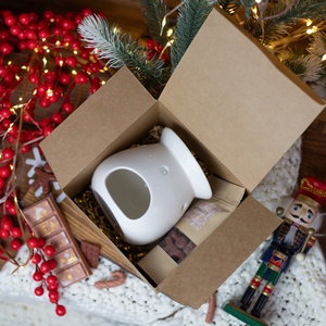 Karácsonyi Illatviasz csomag párologtatóval ajándékdobozban - otthon & életmód - gyertya, illat, aroma - illatviasz - Meska.hu