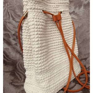 010 beige, Horgolt táska  - Meska.hu