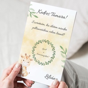 Keresztszülő felkérő sorsjegy, Baba - mama, Keresztelő kellékek, Keresztszülő felkérő, Fotó, grafika, rajz, illusztráció, MESKA