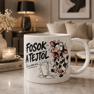 Fosok a tejtől - kerámia bögre, Otthon & Életmód, Konyhafelszerelés, tálalás, Tálalás, Bögre & Csésze, Mindenmás, Szublimációval készült kerámia bögre.
300 ml űrtartalom, MESKA