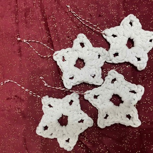 Horgolt karácsonyfadísz, Karácsony, Karácsonyi lakásdekoráció, Karácsonyfadíszek, Horgolás, MESKA