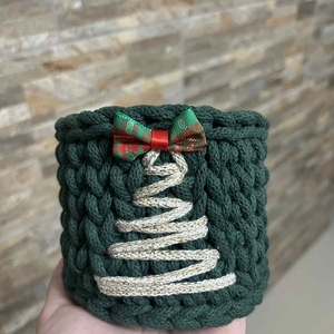 Horgolt kosár - otthon & életmód - tárolás & rendszerezés - tárolókosár - Meska.hu