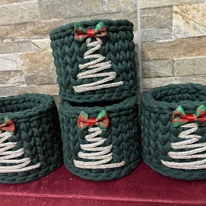 Horgolt kosár - otthon & életmód - tárolás & rendszerezés - tárolókosár - Meska.hu