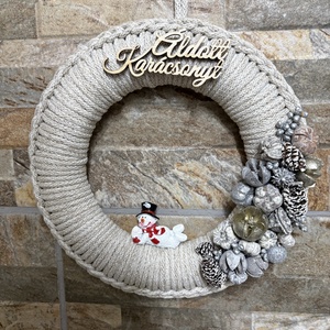 Téli  ajtódísz - otthon & életmód - dekoráció - ajtó- és ablak dekoráció - ajtódísz & kopogtató - Meska.hu