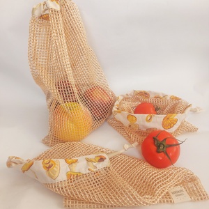 3 db-os bevásárló zsákok - táska & tok - bevásárlás & shopper táska - zöldség/gyümölcs zsák - Meska.hu