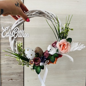 Édes otthon húsvéti  ajtókopogtató - otthon & életmód - dekoráció - ajtó- és ablak dekoráció - ablakdísz - Meska.hu